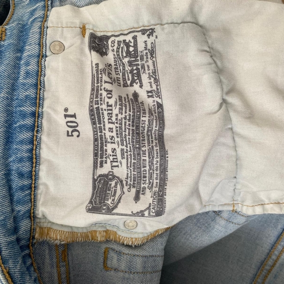 Levi's 501 Light Blue Straight Jeans for Men - Picture 6 of 6